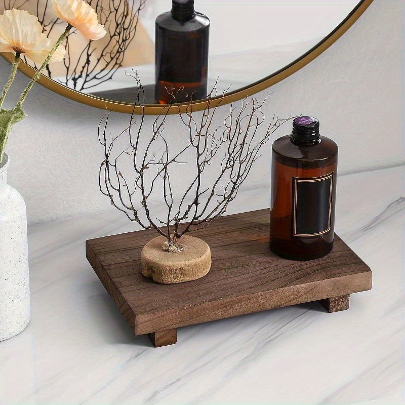 Zara Home Bathroom Tray - 1Pc Wooden Bathroom Tray Pedestal Stand