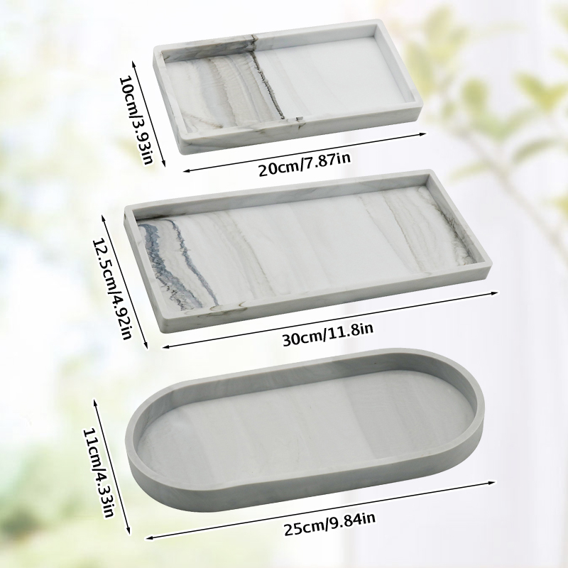 Zara Home Bathroom Tray - Silicone Bathroom Counter Tray Thickened Kitchen
