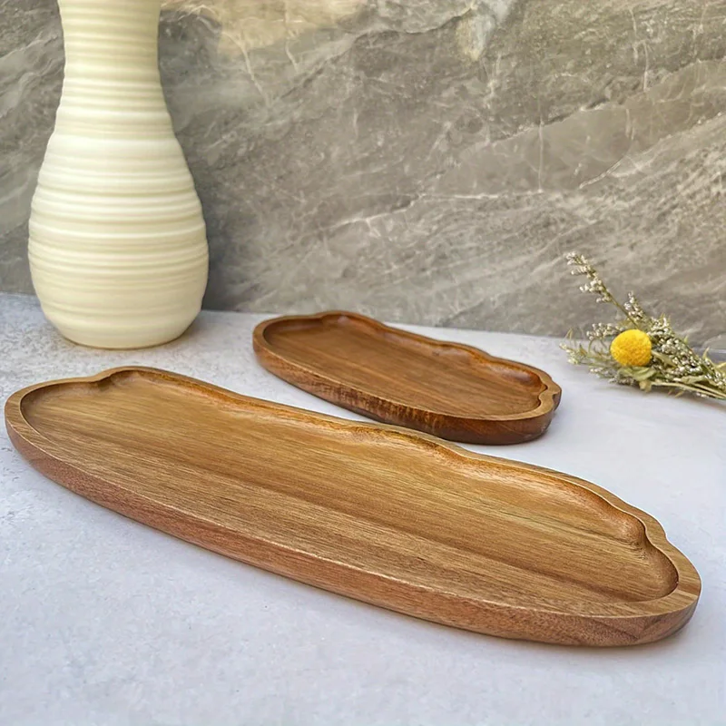 Zara Home Bathroom Tray - Japanese Style Wooden Tea Coffee Tray