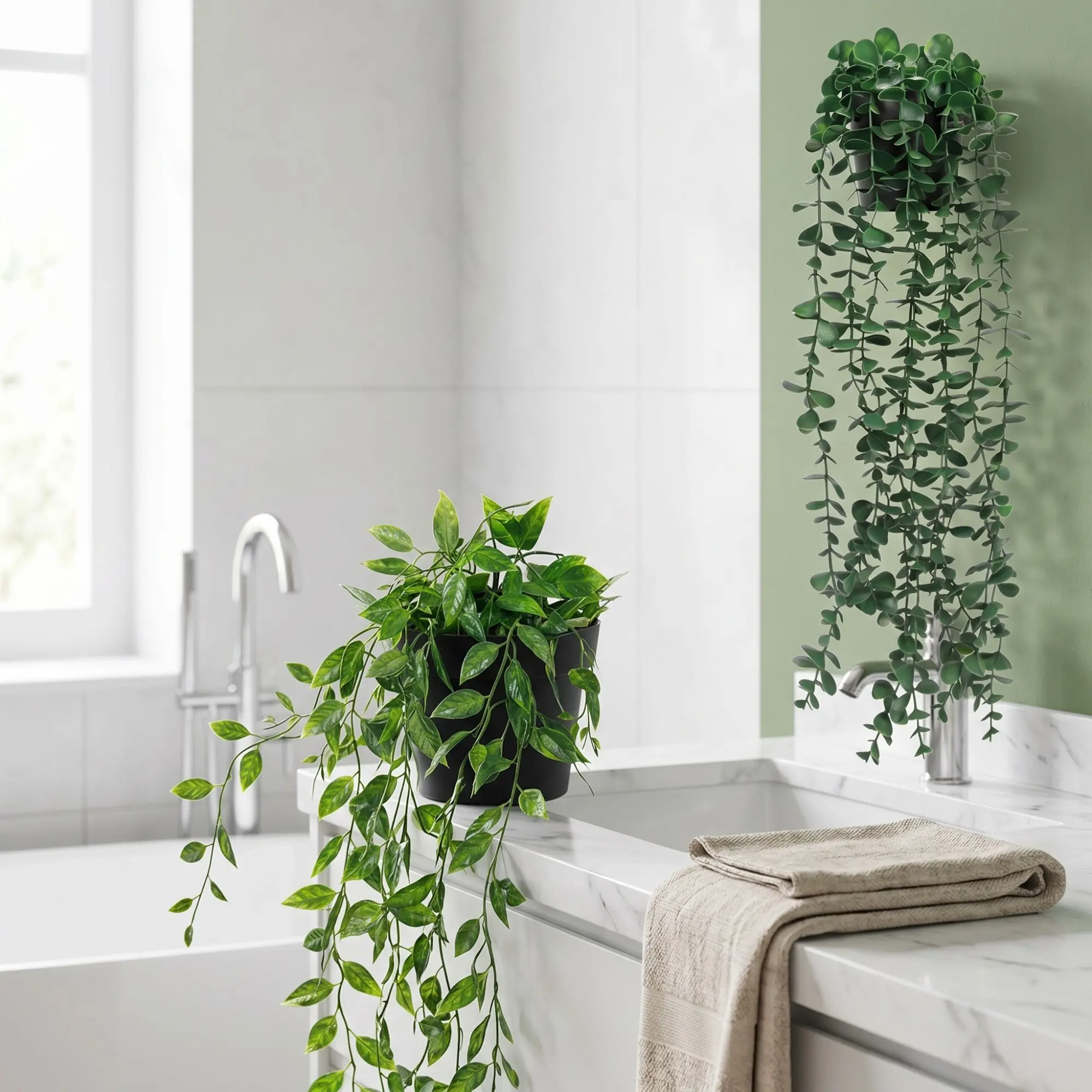 3‑Pcs Artificial Indoor Hangin - Home Goods Bathroom Sets review and price