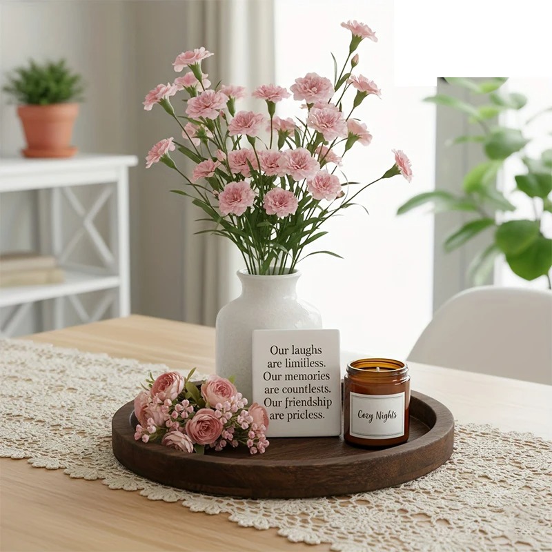 Rustic Round Wooden Serving Tr - Zara Home Bathroom Tray review and price