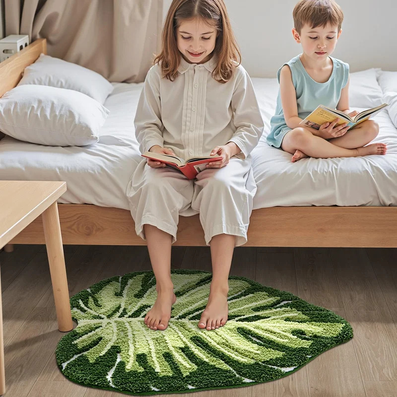VIKAMA Non-Slip Bath Mat Green - Home Bathroom Carpet review and price