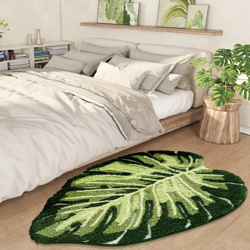VIKAMA Non-Slip Bath Mat Green - Home Bathroom Carpet review and price