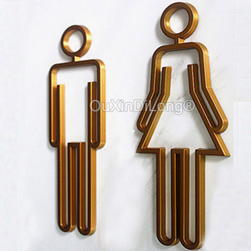 Hollow Acrylic Toilet Symbol B - Home Bathroom Door Signs review and price