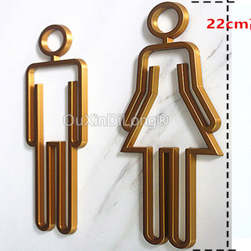 Hollow Acrylic Toilet Symbol B - Home Bathroom Door Signs review and price