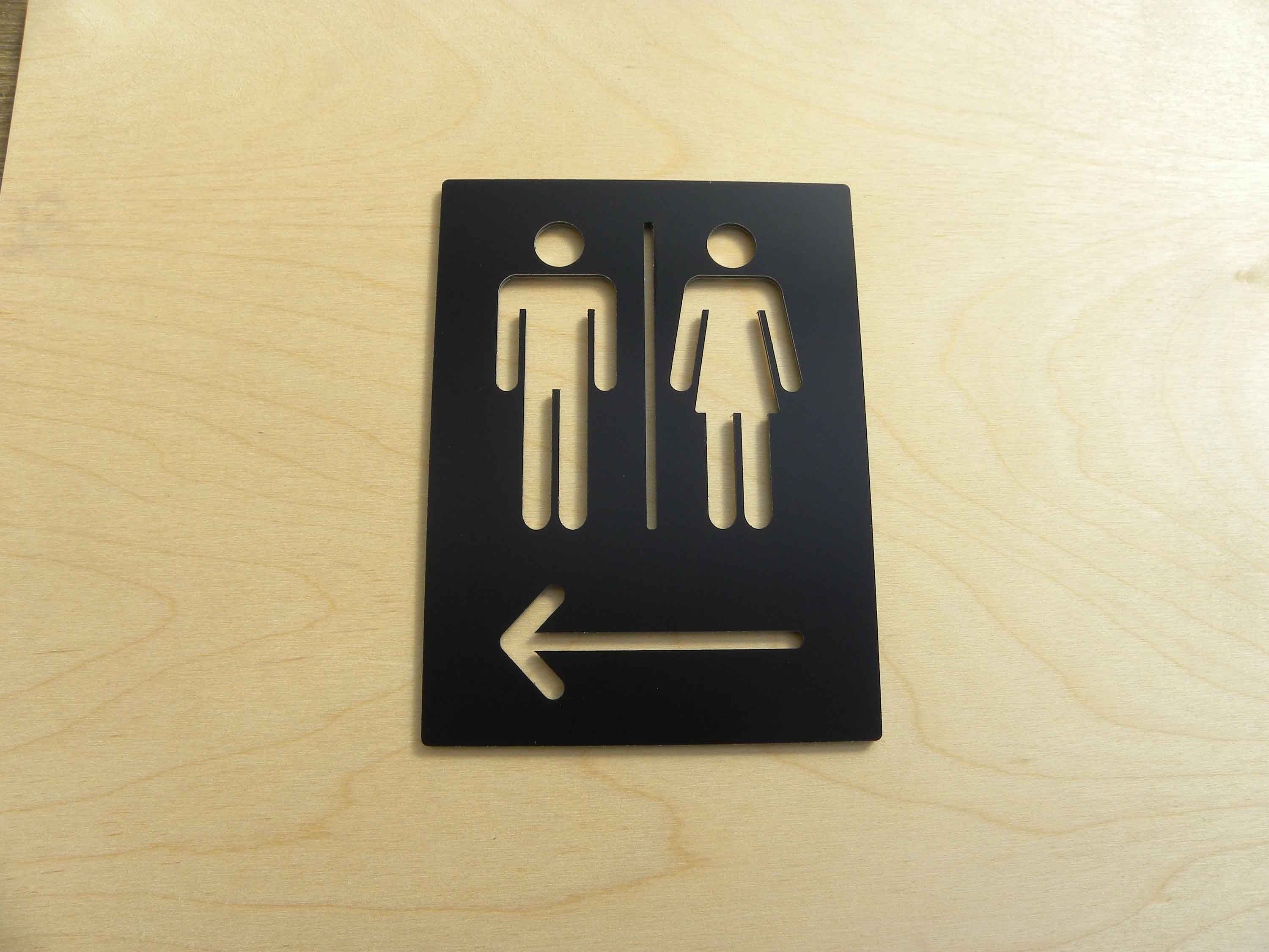 Aluminum Alloy Metal Black Gol - Home Bathroom Door Signs review and price