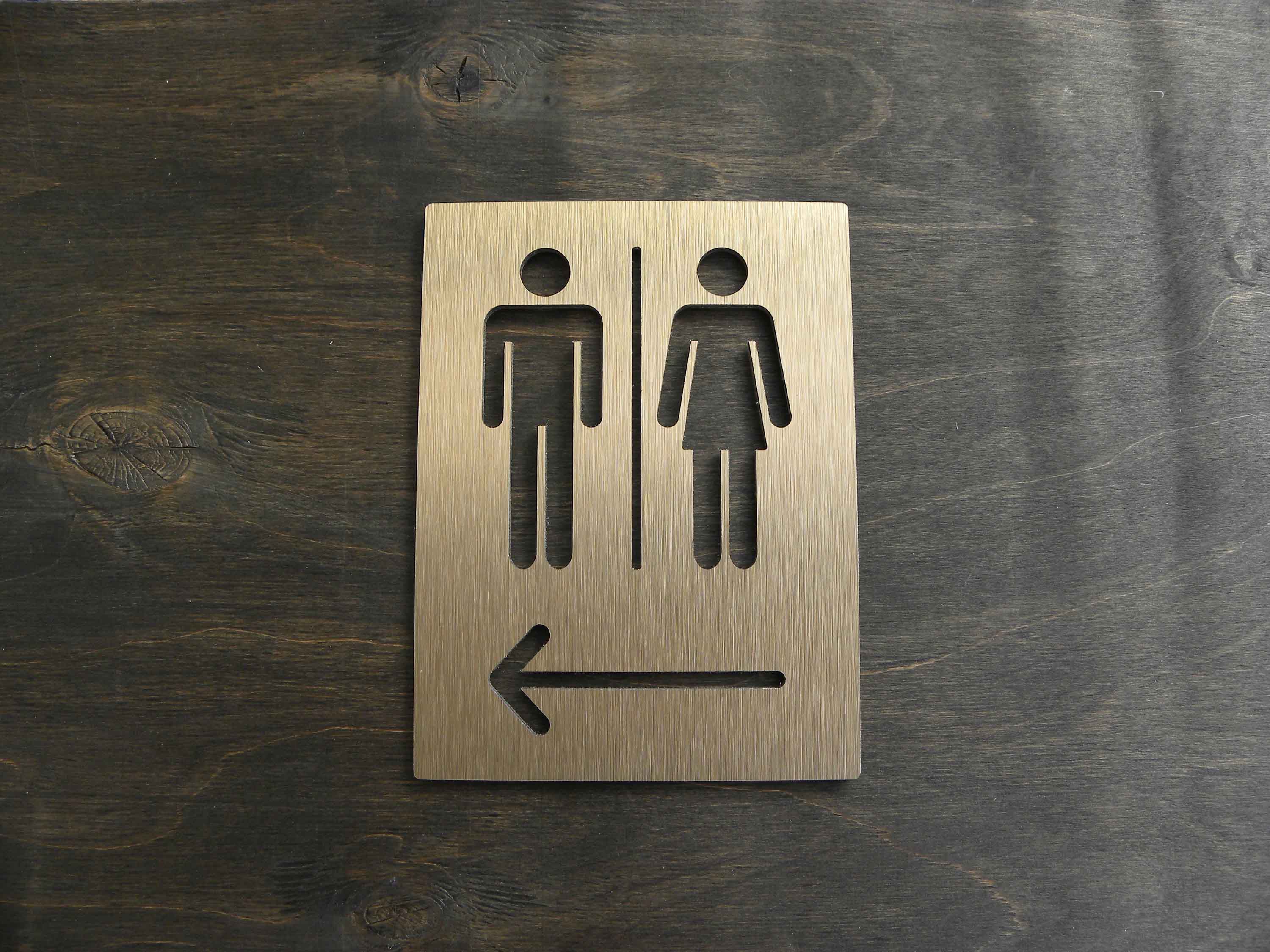 Aluminum Alloy Metal Black Gol - Home Bathroom Door Signs review and price