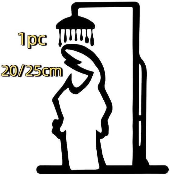 Black Shower Figure Wall Decor - Home Bathroom Door Signs review and price