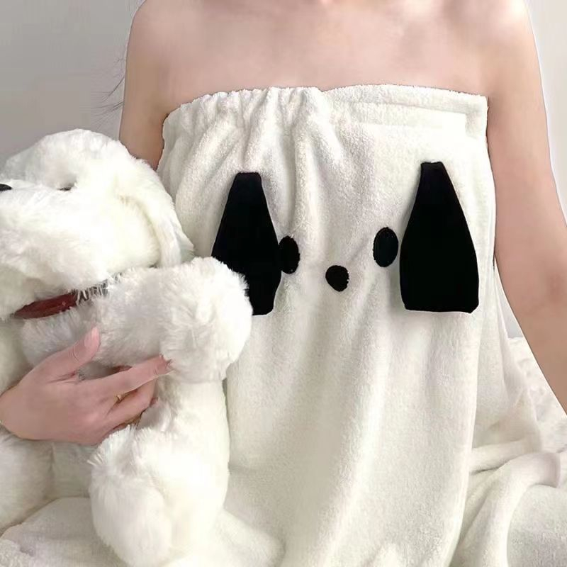 Kawaii Cartoon Dog Bath Towel  - Home Goods Bathroom Sets review and price