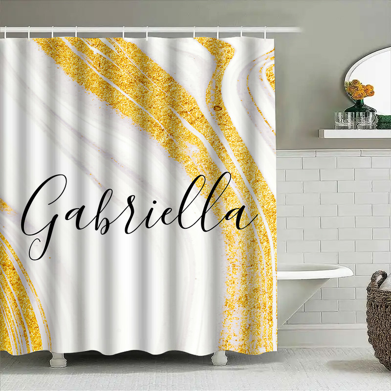 Gold Marble Shower Curtain Per - Home Bathroom Name review and price