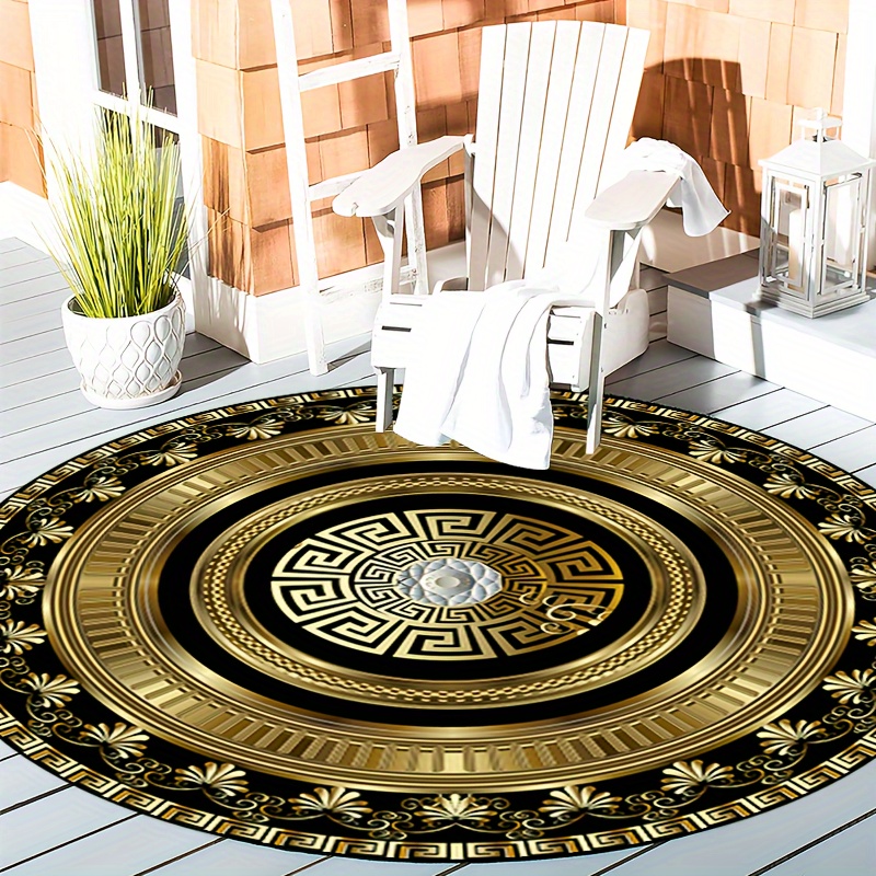 Greek Key Pattern Round Rug Fl - Home Bathroom Carpet review and price