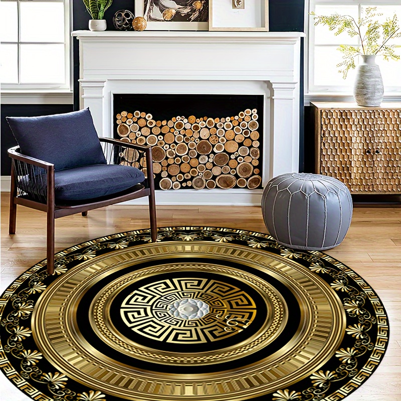 Greek Key Pattern Round Rug Fl - Home Bathroom Carpet review and price