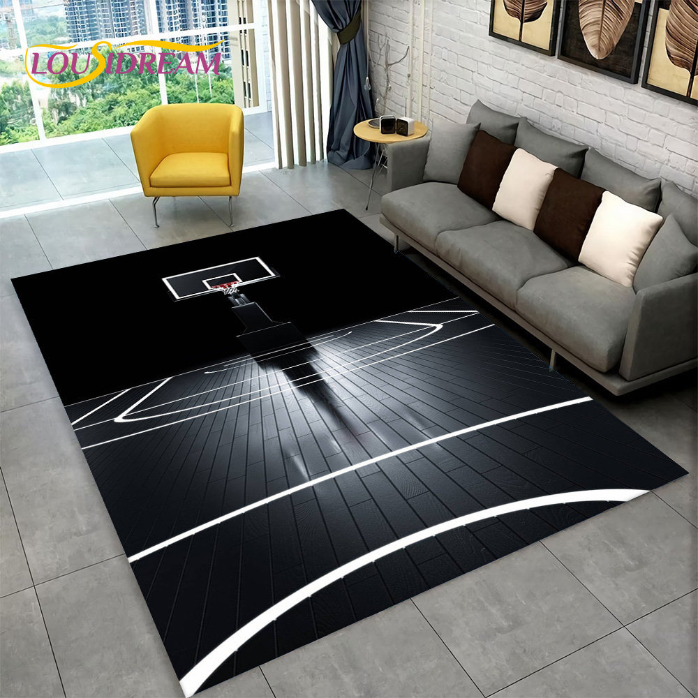 3D Basketball Cour Cartoon Are - Home Bathroom Carpet review and price