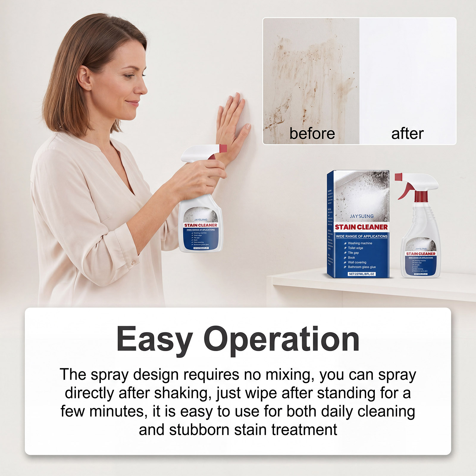 Mildew Remover Wall Spray Clea - Home Bathroom Cleaner review and price