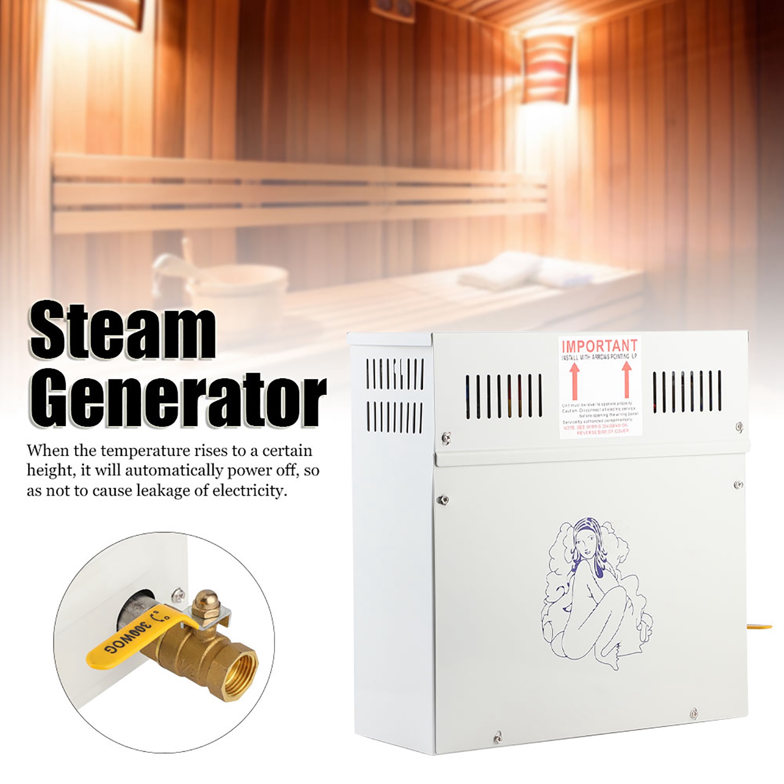4.5KW 220V Steam Generator Sho - Home Bathroom Sauna review and price