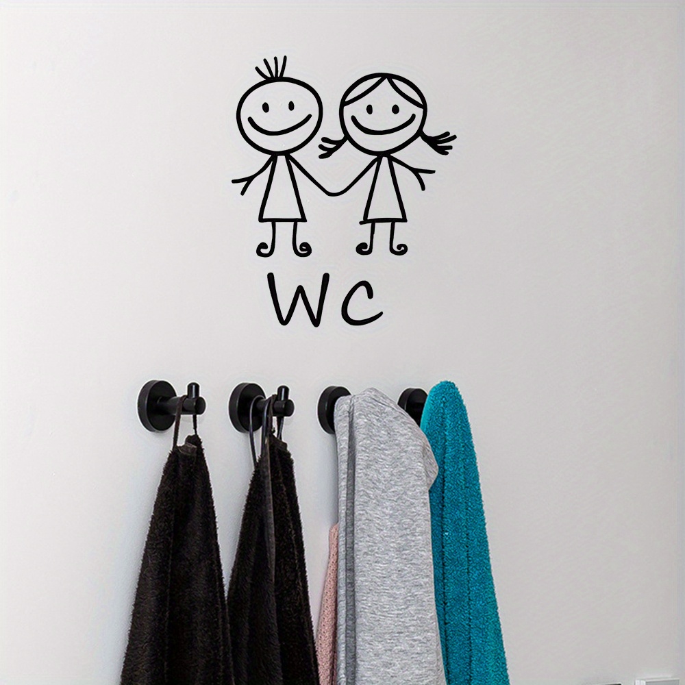 1pc Cartoon Men And Women WC W - Home Bathroom Door Signs review and price