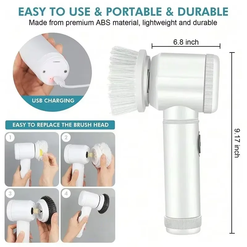 New Cordless Spin Scrubber Ele - Home Bathroom Cleaner review and price